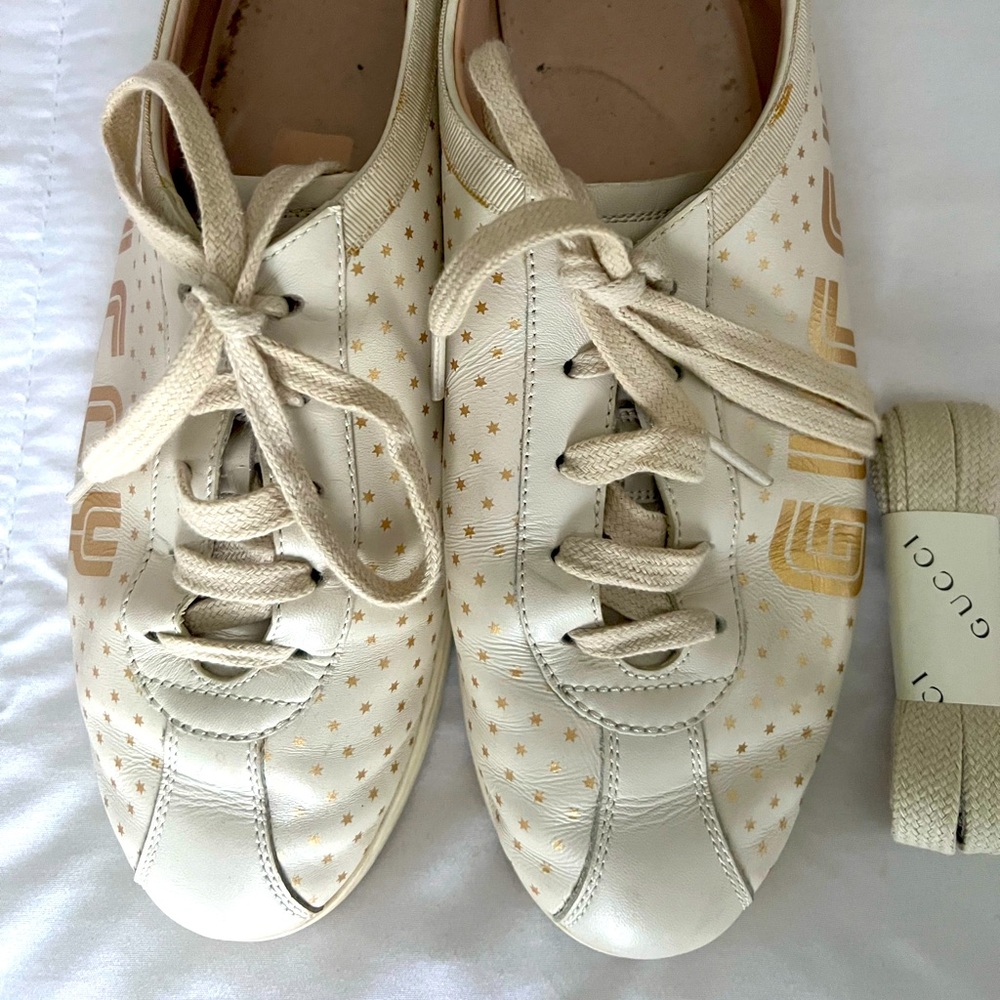 Women’s Gucci Falacer leather trainers. Gently worn Size 39 Guccy lace up